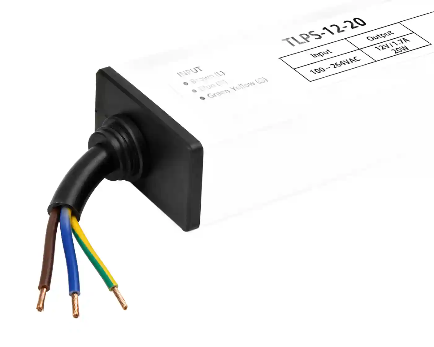 Ochranné funkce LED zdroje 12V 20W IP67 TLPS s tepelnou pojistkou ochranou zkratu přetížení a přehřátí